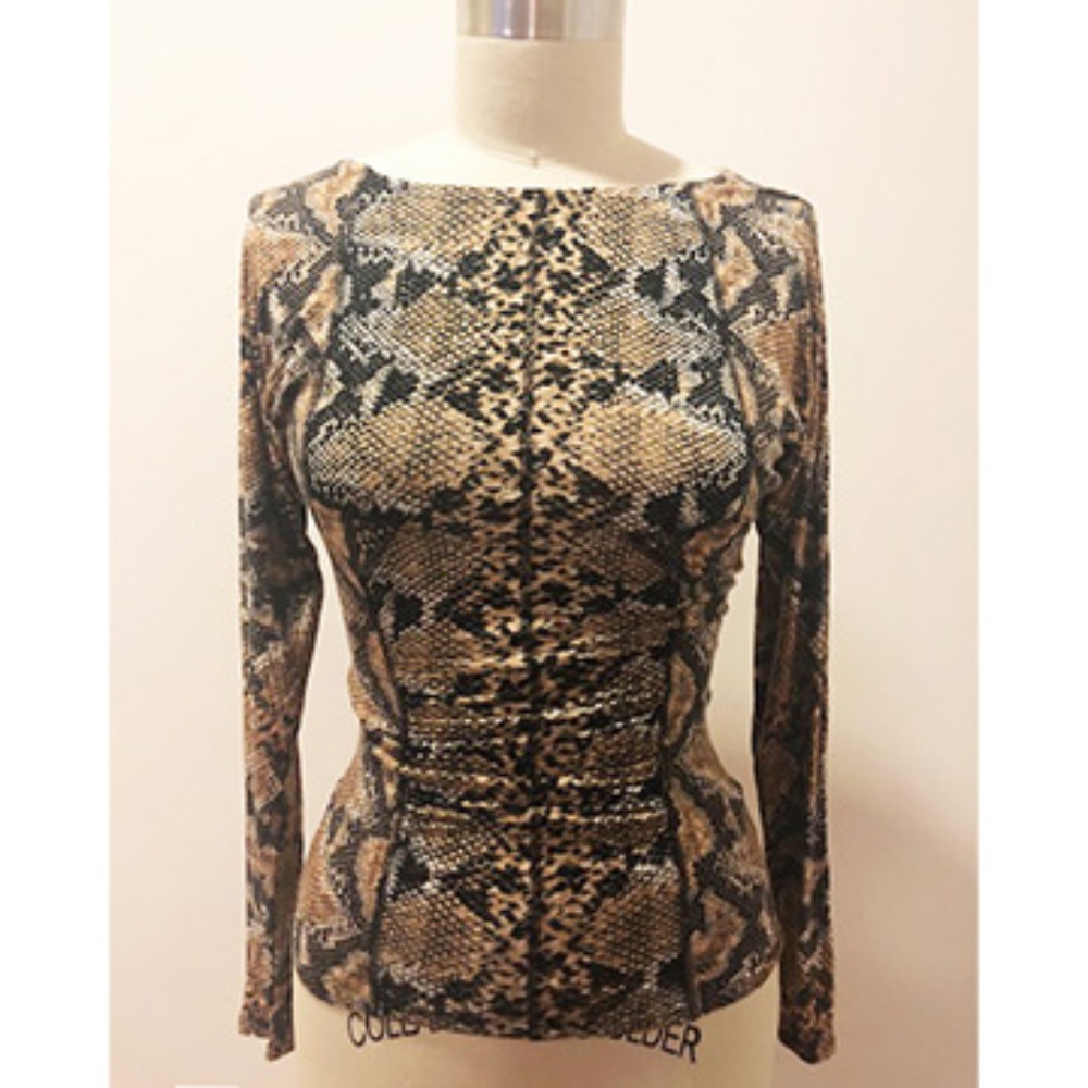 Tracy Reese Snake Print Knit Top